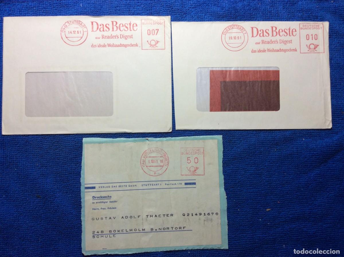 Sellos: ALEMANIA LOTE DE 3 DOCUMENTOS CIRCULADOS (1DDG97)