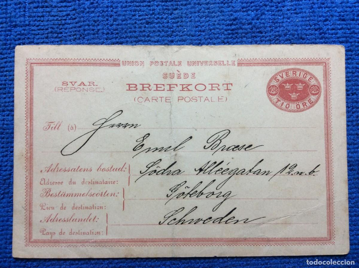 Sellos: SUECIA ENTERO POSTAL CIRCULADO (1DDI33)
