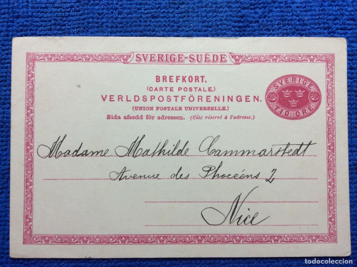 Sellos: SUECIA 1899 ENTERO POSTAL CIRCULADO (1DDI34)