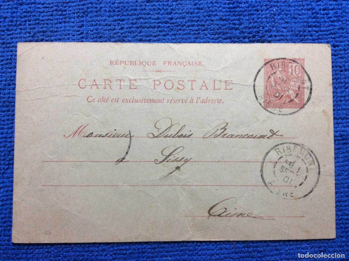 Sellos: FRANCIA 1901 ENTERO POSTAL CIRCULADO (1DDI39)