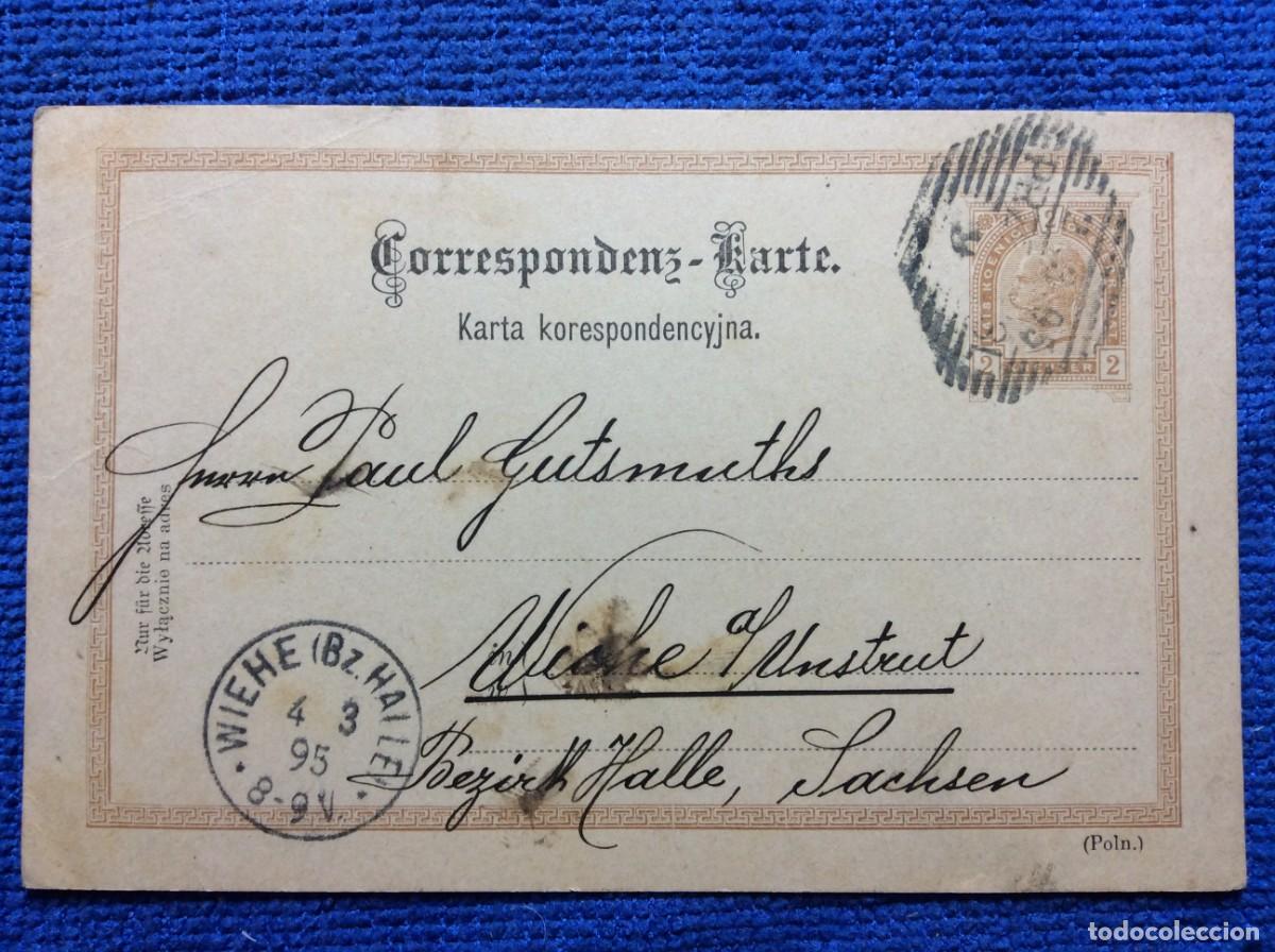 Sellos: AUSTRIA 1895 ENTERO POSTAL CIRCULADO (1DDI43)