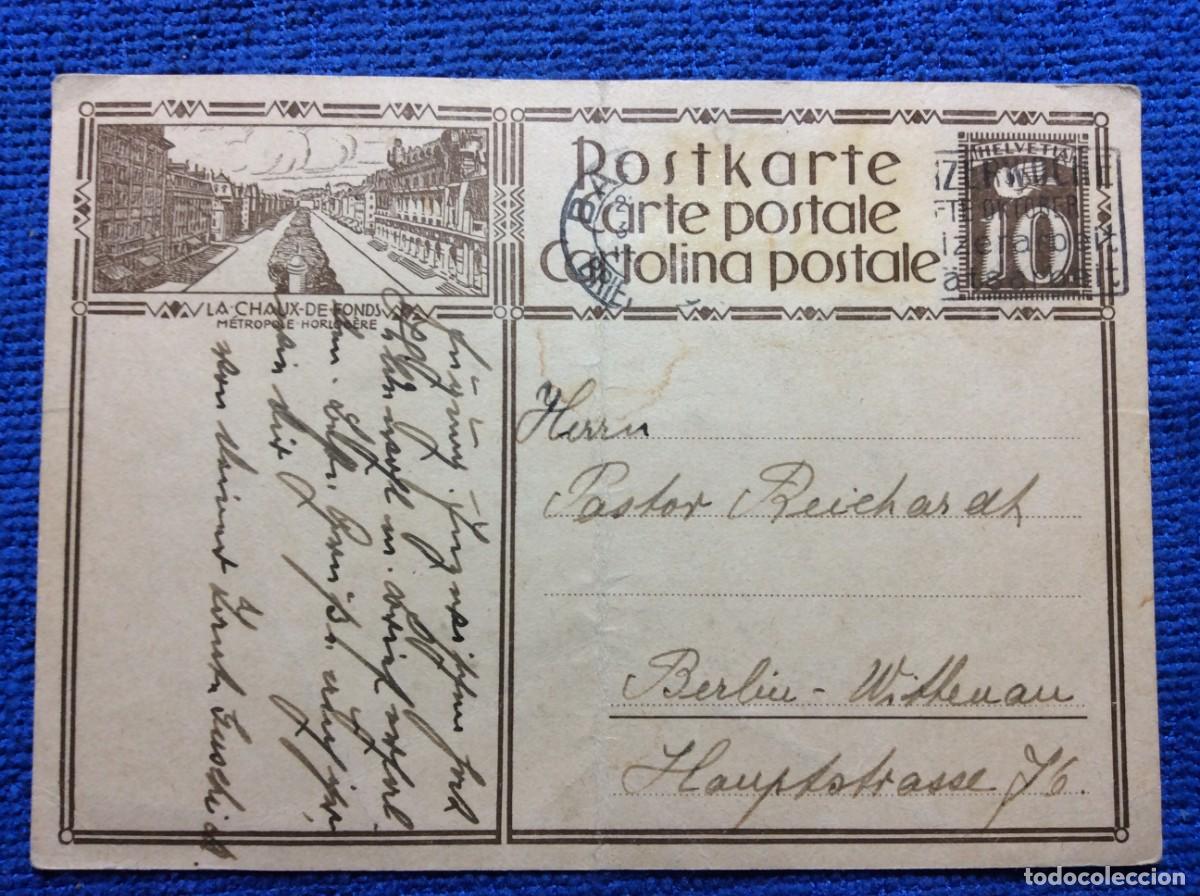 Sellos: SUIZA 1929 ENTERO POSTAL CIRCULADO (1DDI47)