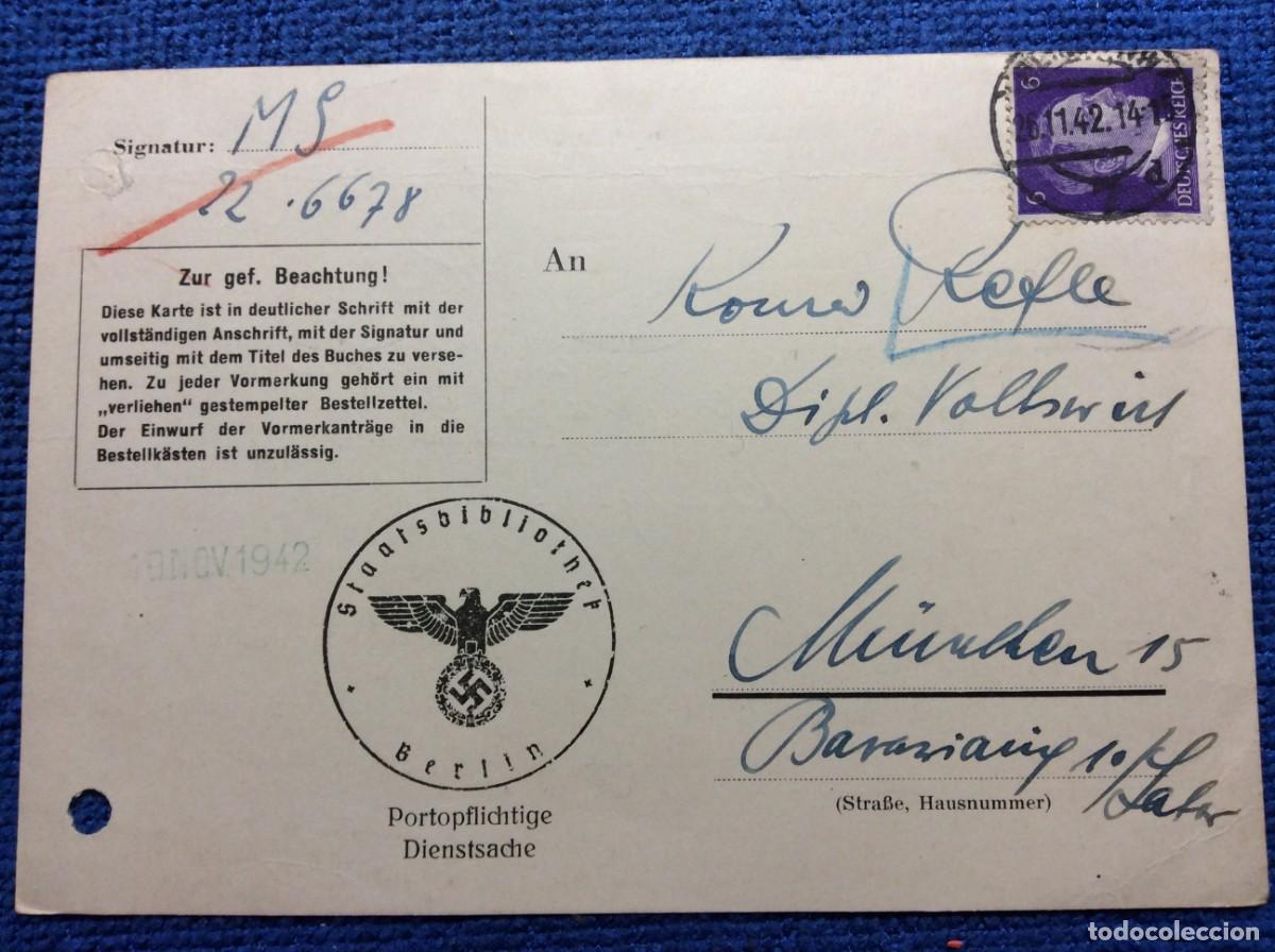 Sellos: ALEMANIA III REICH. 1942 TARJETA POSTAL CIRCULADA (1DDK19)