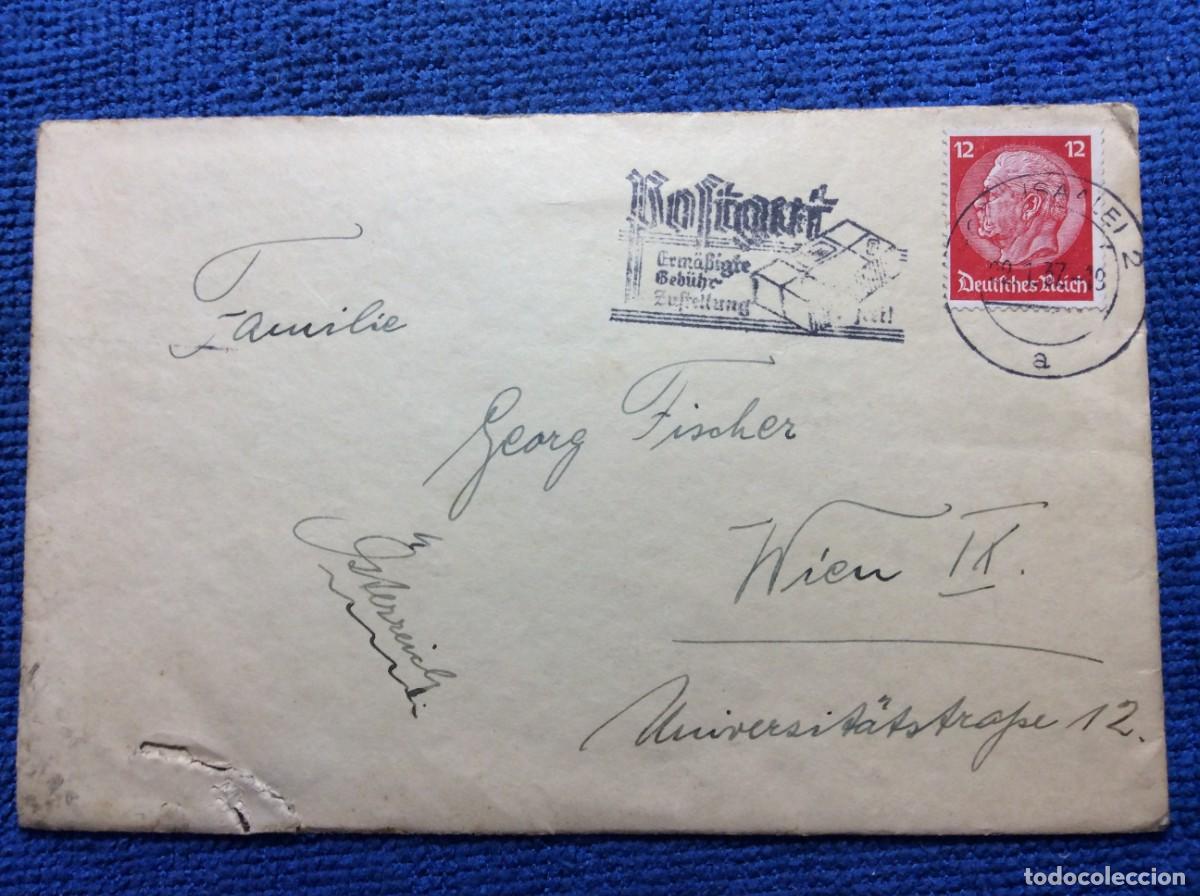 Sellos: ALEMANIA III REICH 1937 CARTA CIRCULADA. INTERESANTE MATASELLOS (1DDK29)