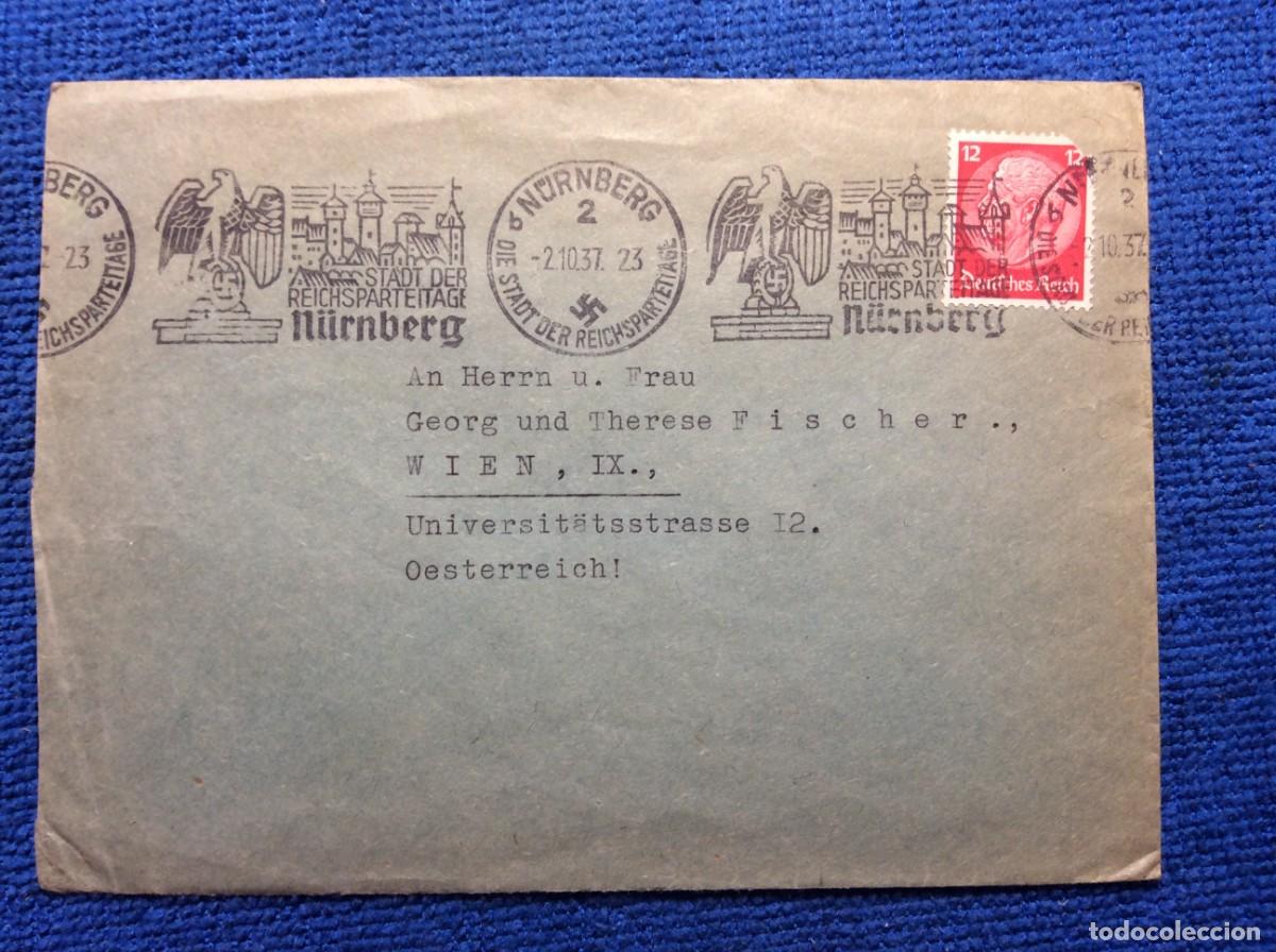 Sellos: ALEMANIA III REICH 1937 CARTA CIRCULADA. INTERESANTE MATASELLOS (1DDK31)