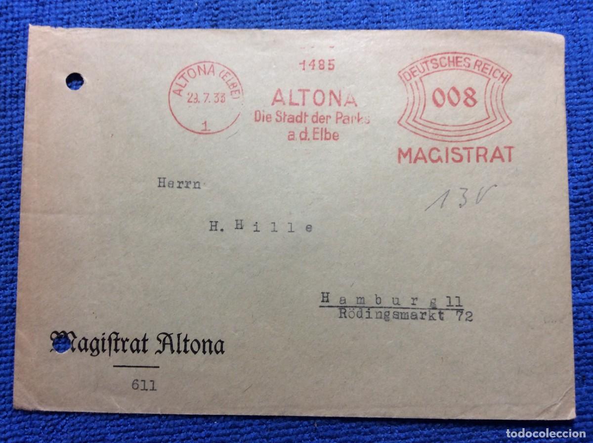 Sellos: ALEMANIA III REICH 1933 CARTA CIRCULADA. INTERESANTE MATASELLOS (1DDK35)