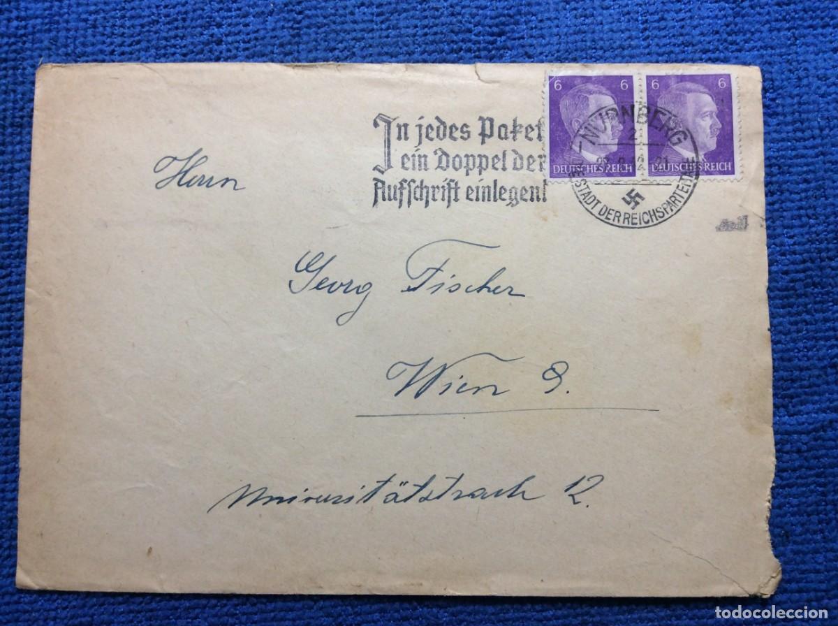 Sellos: ALEMANIA III REICH 1942 CARTA CIRCULADA. INTERESANTE MATASELLOS (1DDK36)