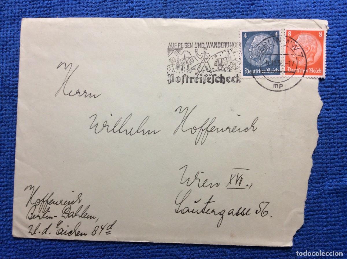 Sellos: ALEMANIA III REICH 1936 CARTA CIRCULADA. INTERESANTE MATASELLOS (1DDK37)