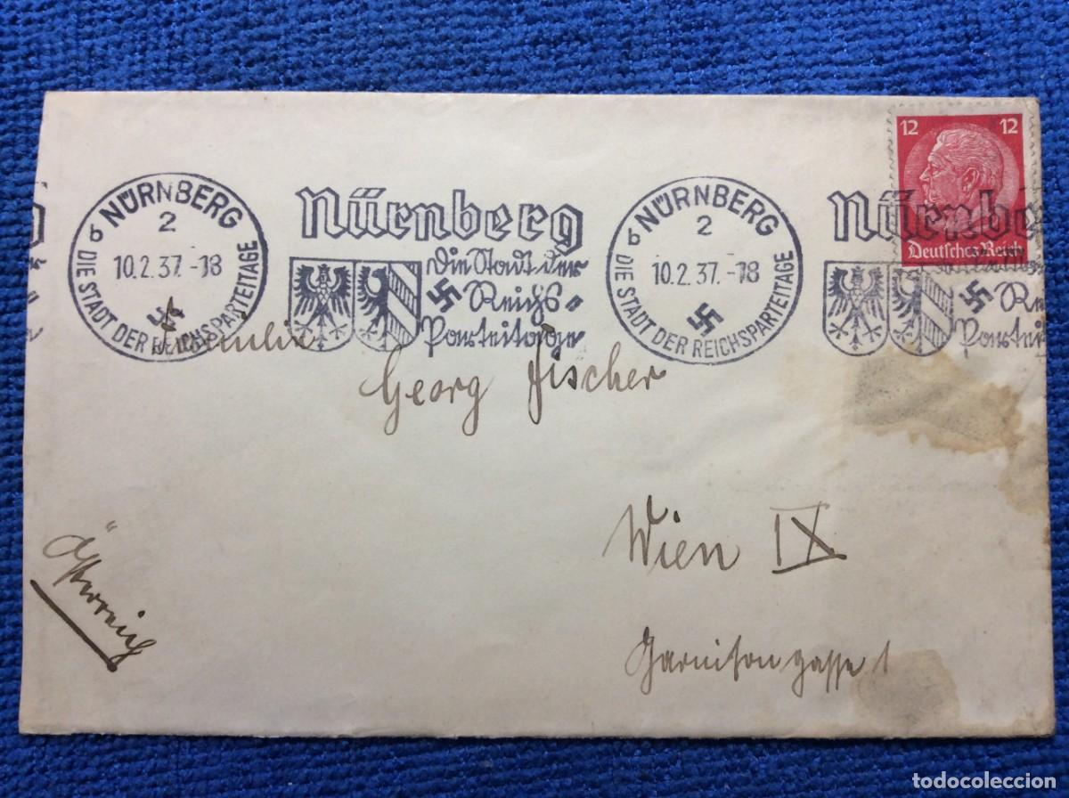 Sellos: ALEMANIA III REICH 1937 CARTA CIRCULADA. INTERESANTE MATASELLOS (1DDK38)