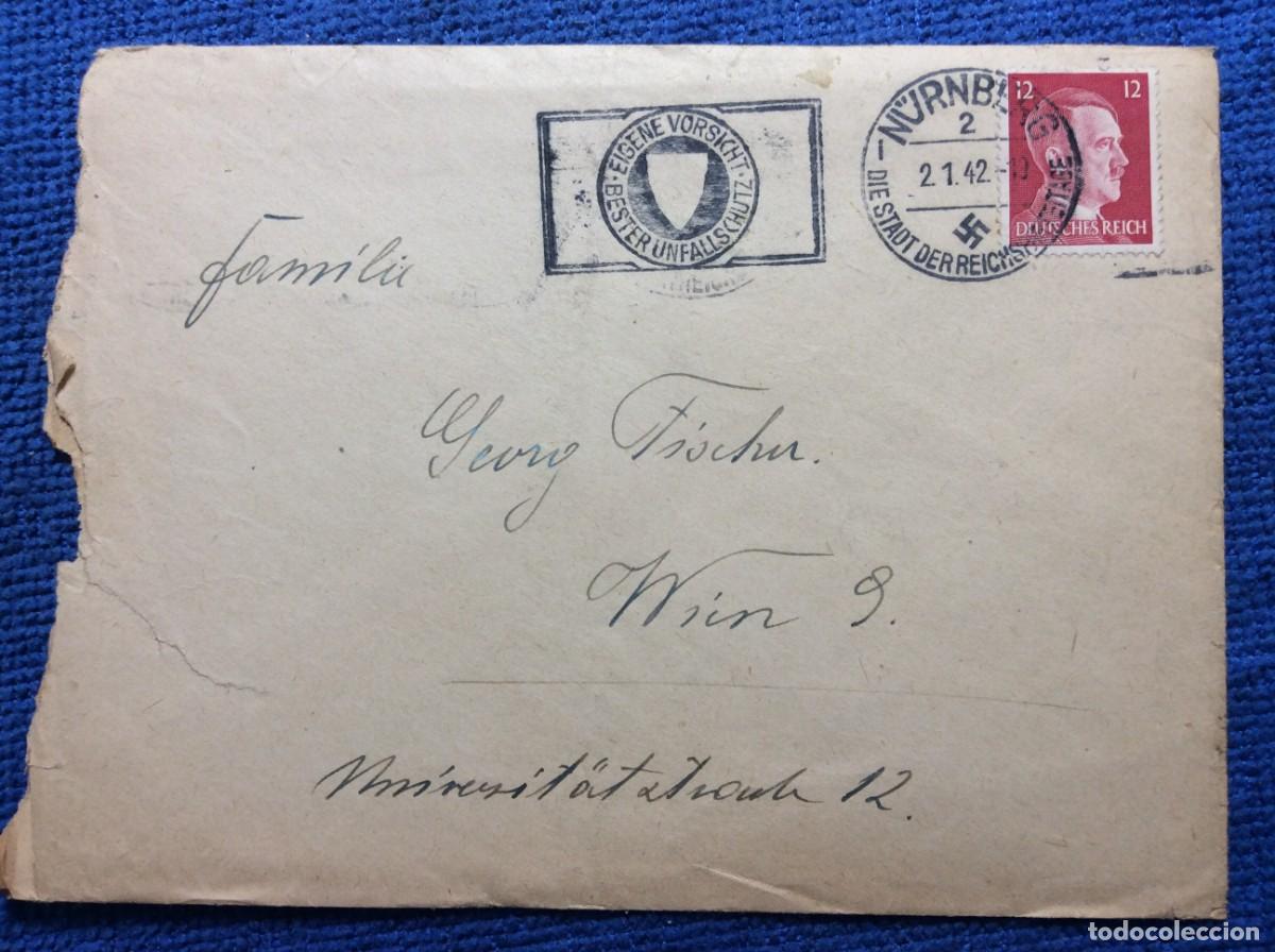 Sellos: ALEMANIA III REICH 1942 CARTA CIRCULADA. INTERESANTE MATASELLOS (1DDK39)