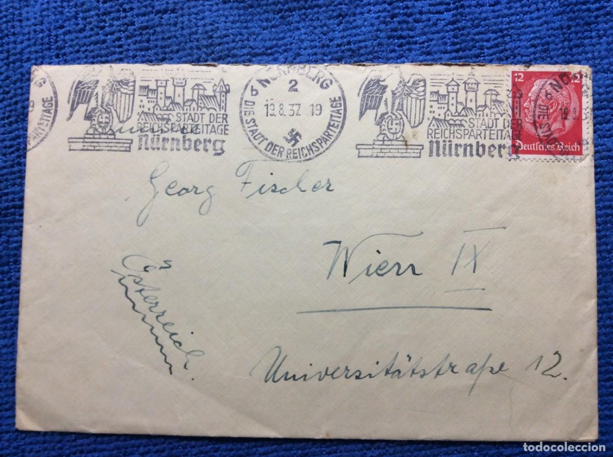 Sellos: ALEMANIA III REICH 1937 CARTA CIRCULADA. INTERESANTE MATASELLOS (1DDK45)