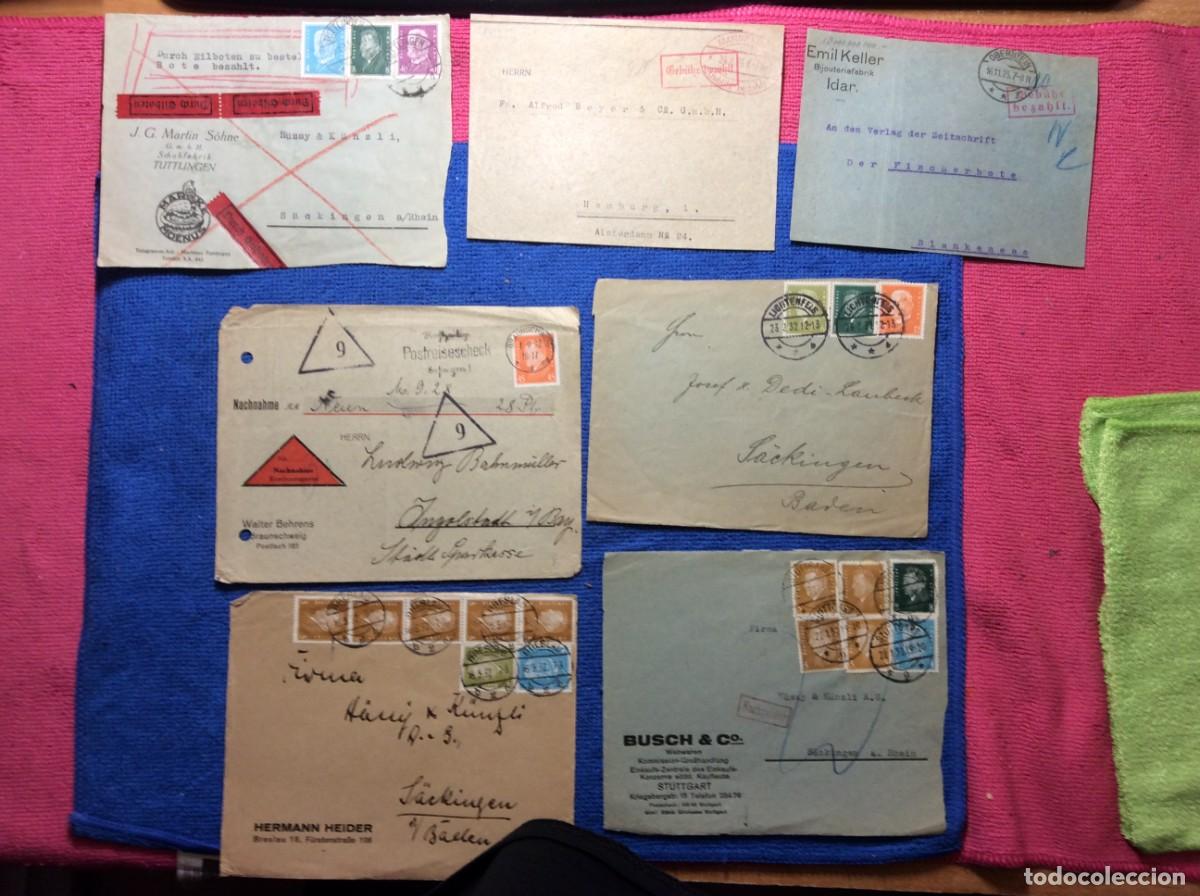 Sellos: ALEMANIA LOTE DE 7 FRONTALES DE CARTAS CIRCULADAS (1DDK52)