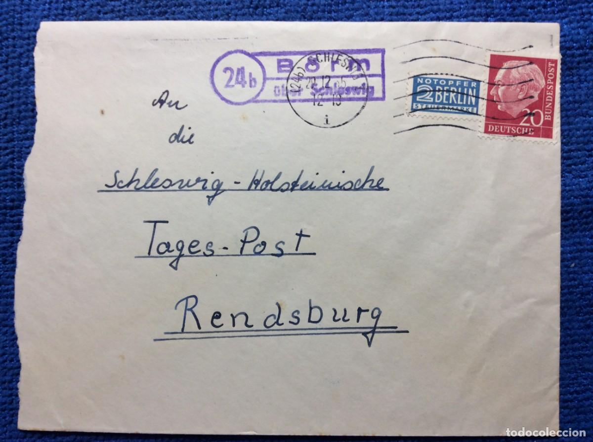 Sellos: ALEMANIA. 1955 CARTA CIRCULADA. MATASELLOS INTERESANTE (AMBULANTE/LANDPOST) (1DDG99)