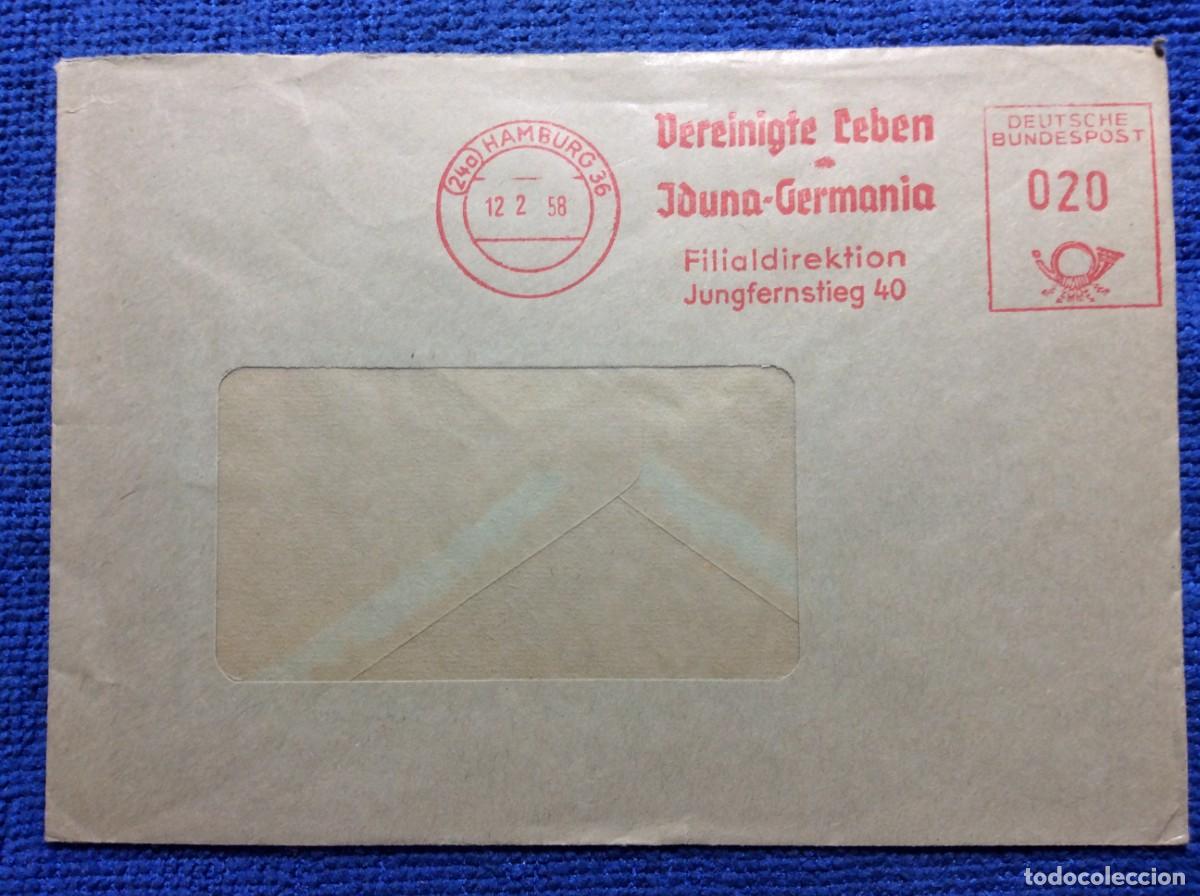 Sellos: ALEMANIA. 1958 CARTA CIRCULADA. INTERESANTE MATASELLOS (1DDK78)