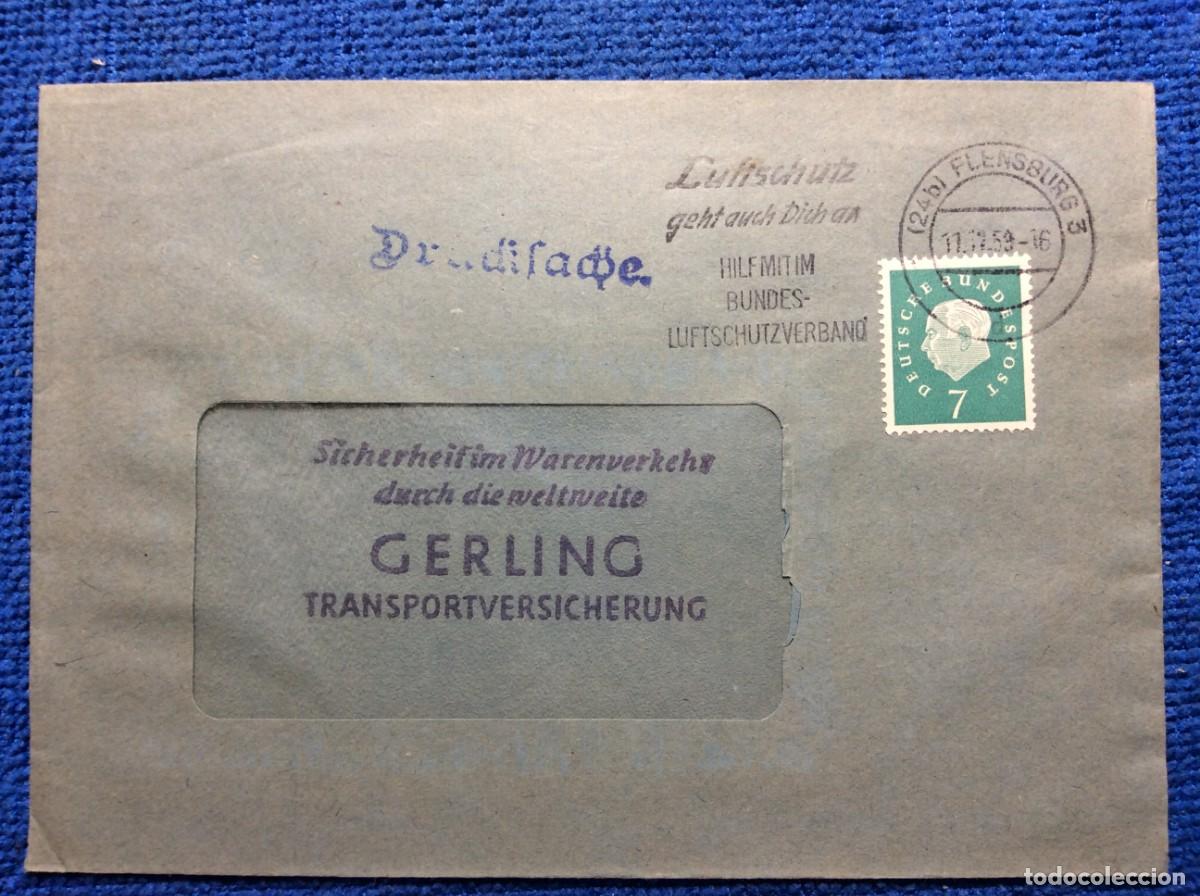 Sellos: ALEMANIA. 1959 CARTA CIRCULADA. MATASELLOS INTERESANTE (1DDL04)