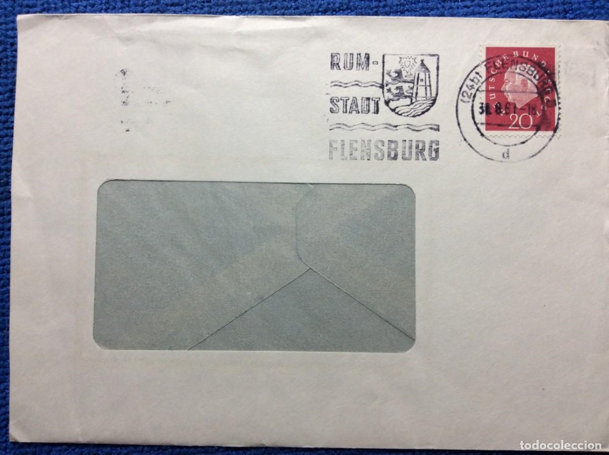 Sellos: ALEMANIA. 1961 CARTA CIRCULADA. MATASELLOS INTERESANTE (1DDL08)