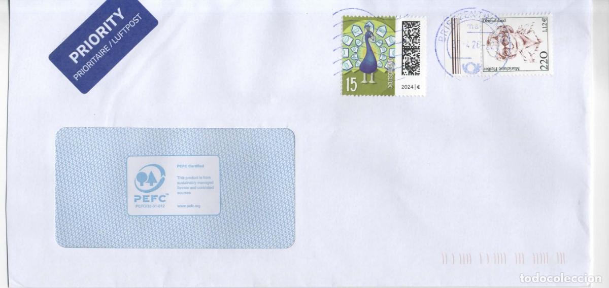 Sellos: ALEMANIA BRIEFZENTRUM 52 PAVO REAL AVE