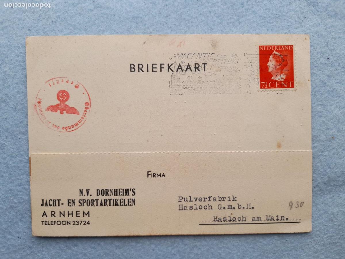 Sellos: Tarjeta Postal Alemania. Censurada. 20 de Agosto de 1940.
