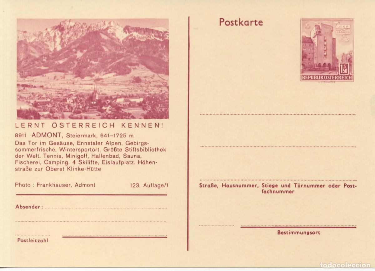 Sellos: AUSTRIA ENTERO POSTAL ADMONT TENNIS GOLF SKI
