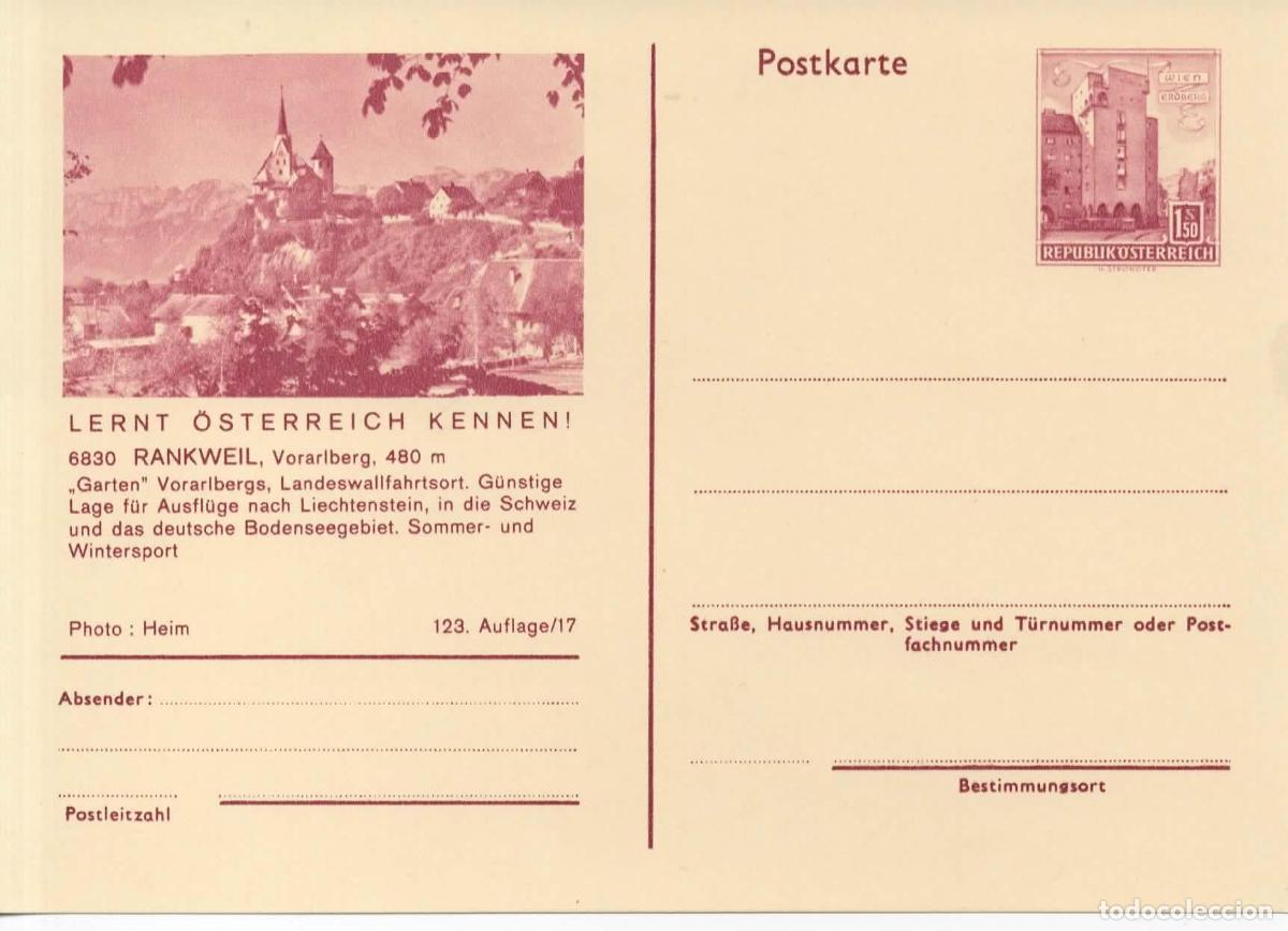 Sellos: AUSTRIA ENTERO POSTAL RANKWEIL DEPORTES JARDIN