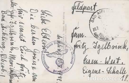 Sellos: ALEMANIA WW2 FELDPOST CORREO MILITAR POSTAL FEINBACH AM WENDELSTEIN RESERVELAZARETT