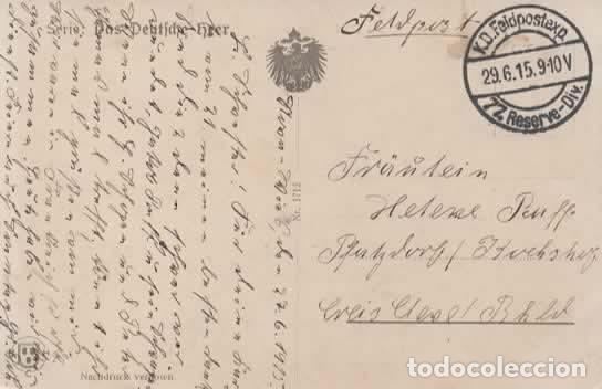 Sellos: ALEMANIA WW1 CORREO MILITAR FELDPOST POSTAL ARTILLERIE 77 RESERVE DIV