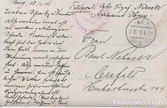 Sellos: ALEMANIA WW1 CORREO MILITAR FELDPOST POSTAL HUY 1915 SOLDADOS