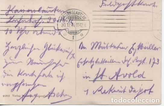 Sellos: ALEMANIA WW1 CORREO MILITAR FELDPOST POSTAL KAISERLAUTERN 1914