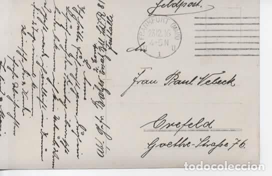 Sellos: ALEMANIA WW1 CORREO MILITAR FELDPOST POSTAL MAT FRANKURT 1916