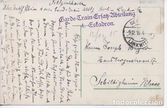 Sellos: ALEMANIA WW1 CORREO MILITAR FELDPOST POSTAL 1915 BERLIN TRAIN