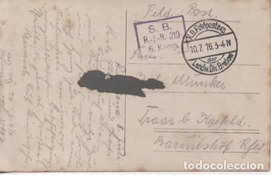Sellos: ALEMANIA WW1 CORREO MILITAR FELDPOST POSTAL 1916