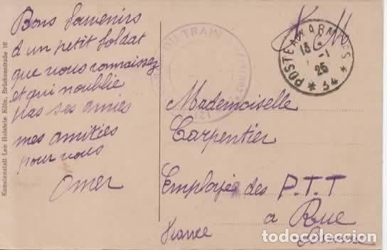 Sellos: FRANCIA WW1 CORREO MILITAR FELDPOST POSTAL 1925 ESCADRON DU TRAIN