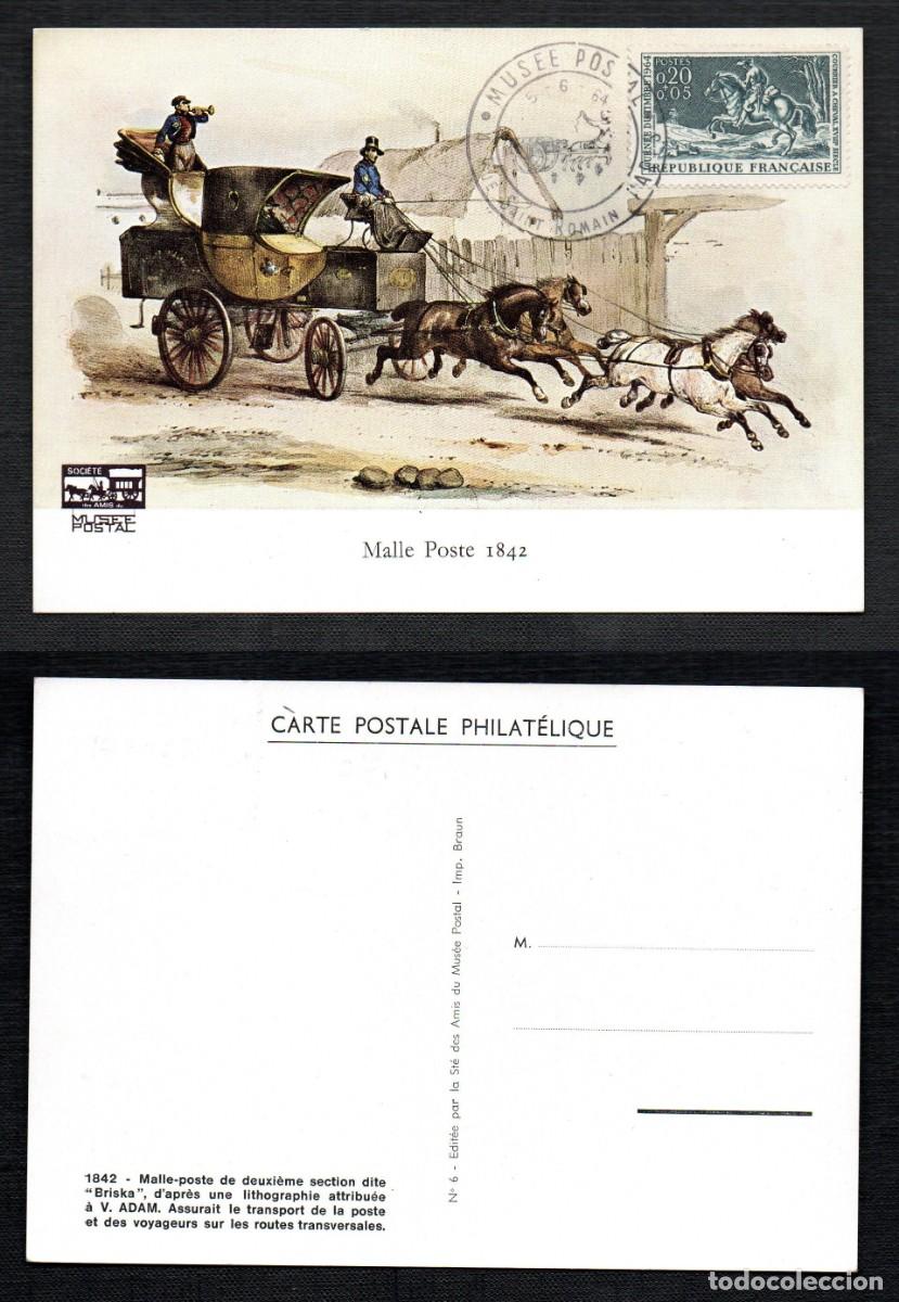 Sellos: FRANCIA. 1964. FDC. MUSEO POSTAL. MALLE POSTE 1842.