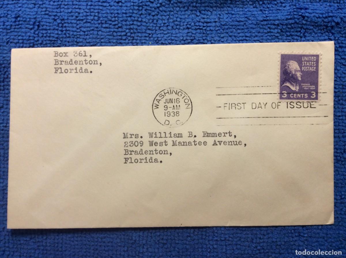 Sellos: ESTADOS UNIDOS. 1938 CARTA CIRCULADA (1DDB30)