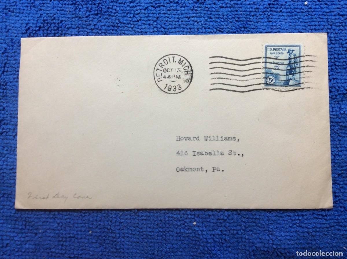 Selos: ESTADOS UNIDOS. 1933 CARTA CIRCULADA (1DDB46)