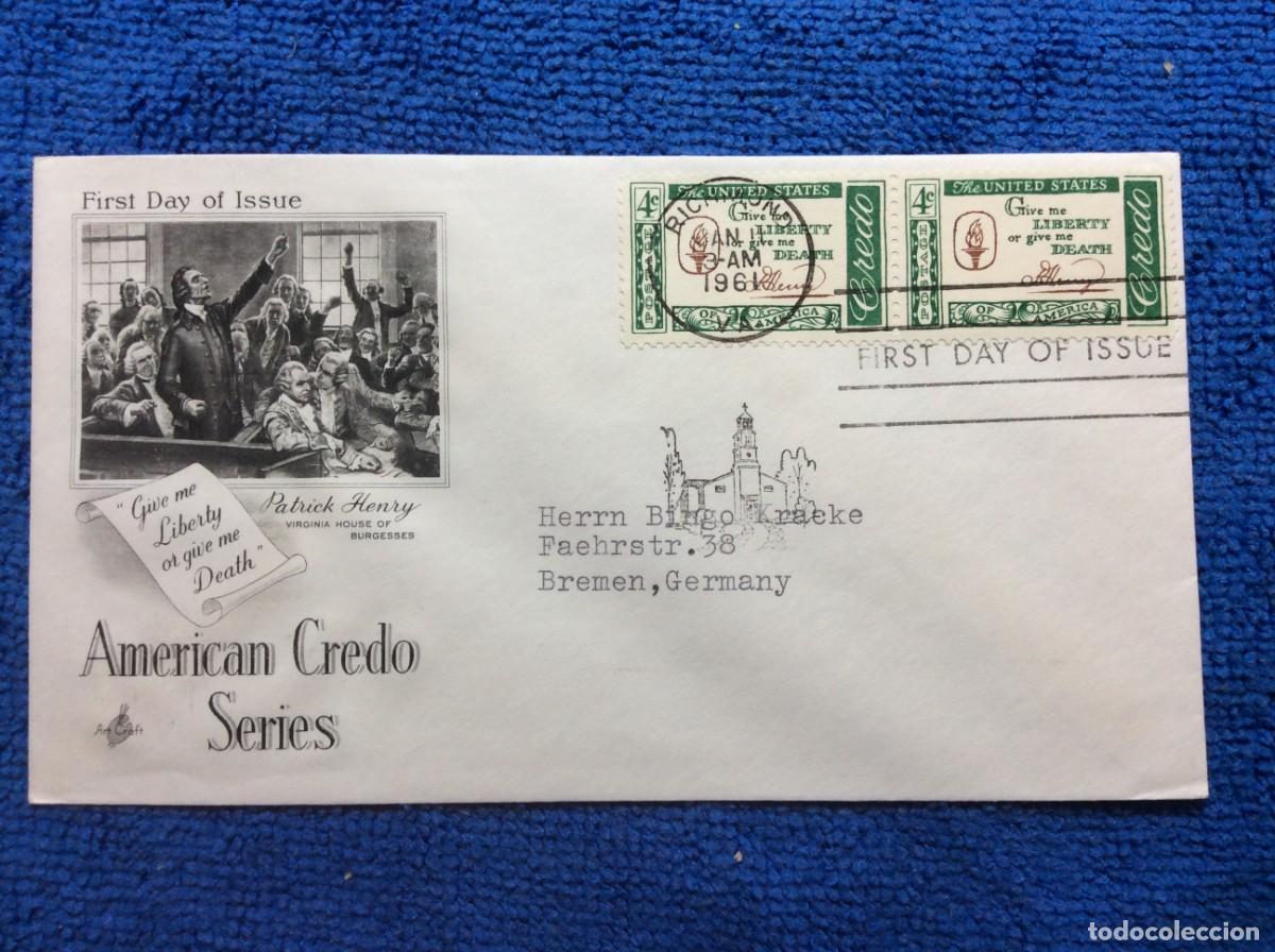Selos: ESTADOS UNIDOS. 1961 CARTA CIRCULADA (1DDB52)