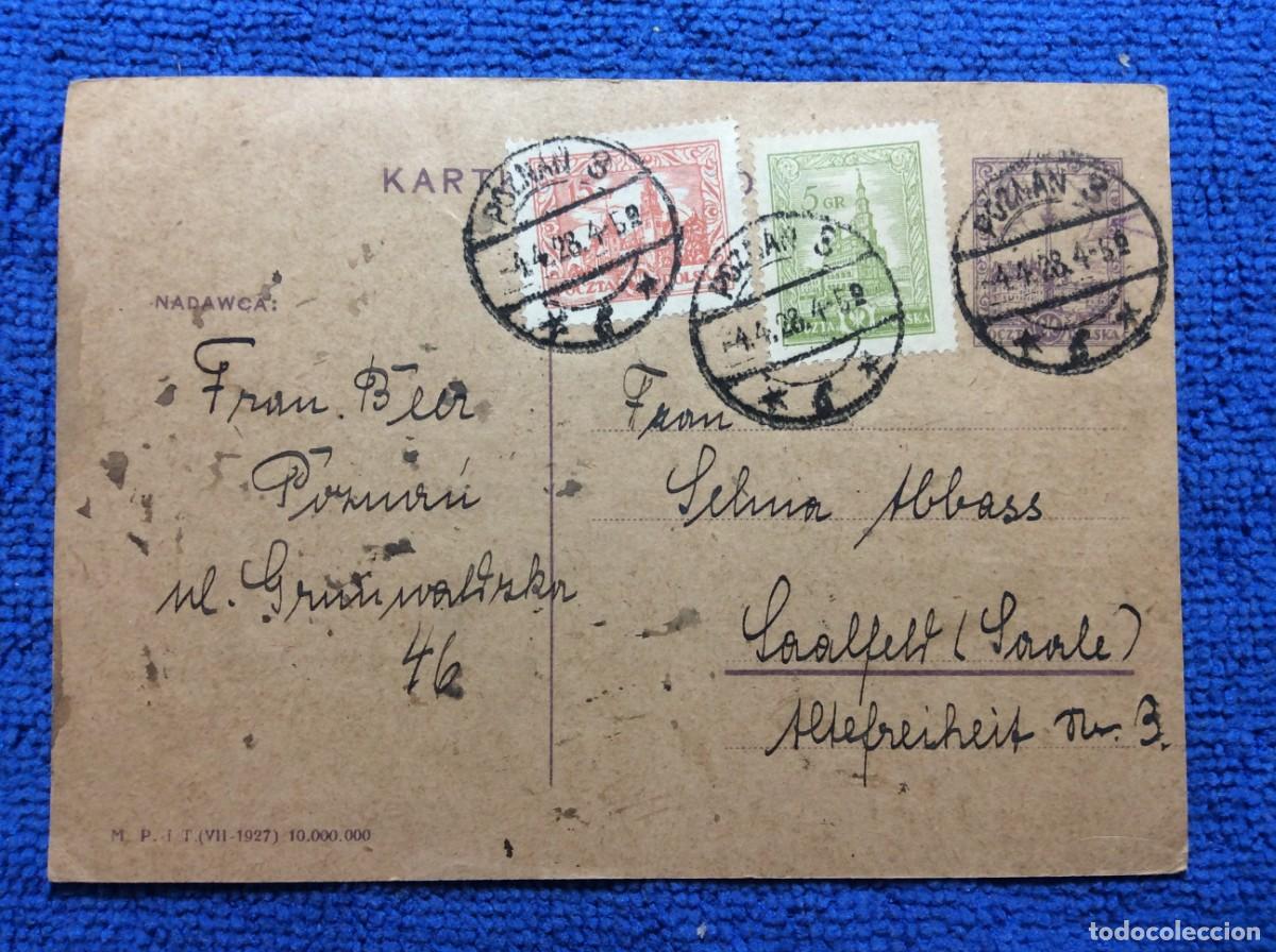Sellos: POLONIA. 1928 TARJETA POSTAL CIRCULADA (1DDI97)