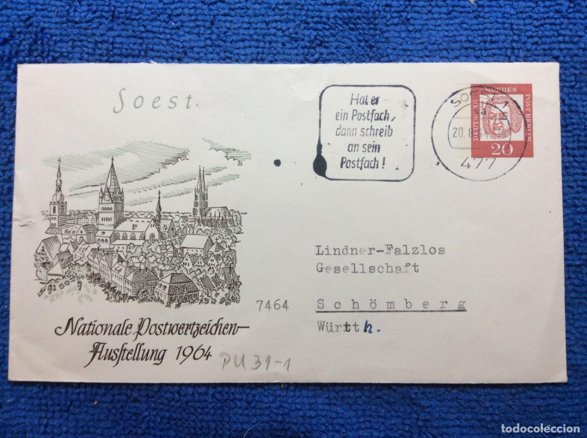 Sellos: ALEMANIA (BERL&Iacute;N). 1964 ENTERO POSTAL CIRCULADO (1DDI80)