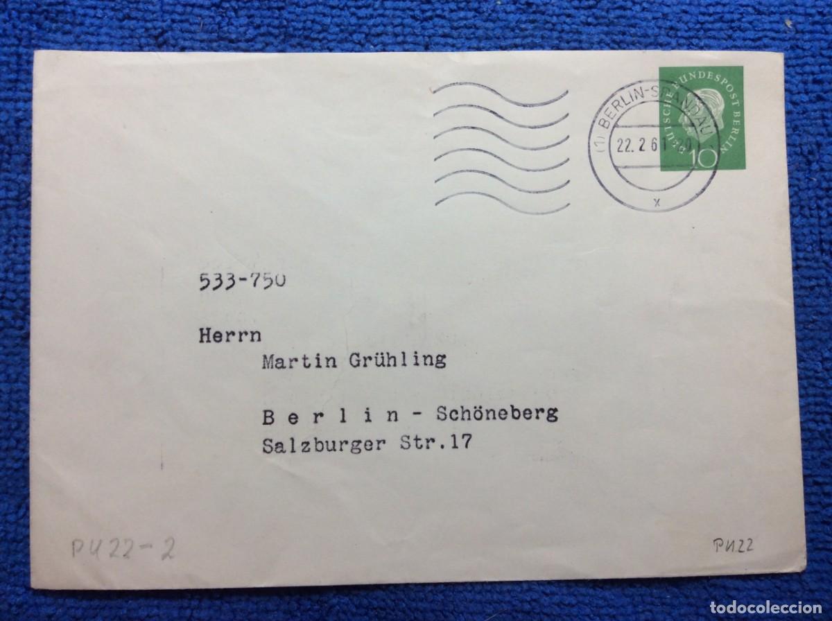 Sellos: ALEMANIA (BERL&Iacute;N). 1961 ENTERO POSTAL CIRCULADO (1DDI84)
