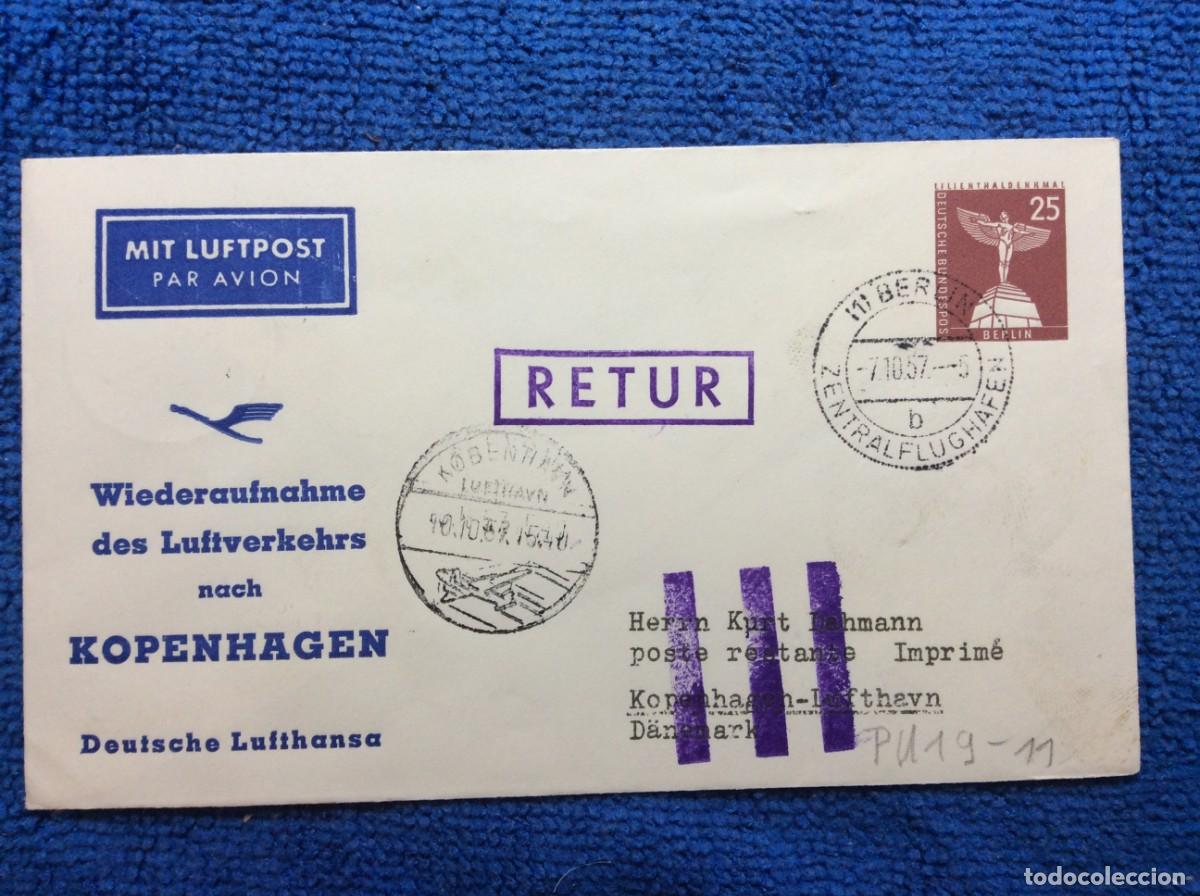 Sellos: ALEMANIA (BERL&Iacute;N). 1957 ENTERO POSTAL CIRCULADO (1DDI88)