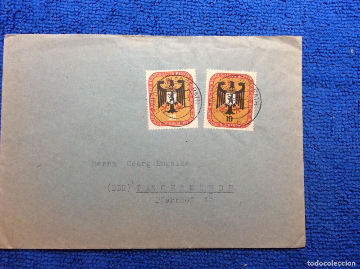 Sellos: ALEMANIA (BERL&Iacute;N). 1956 SOBRE CIRCULADO (1DDM12)