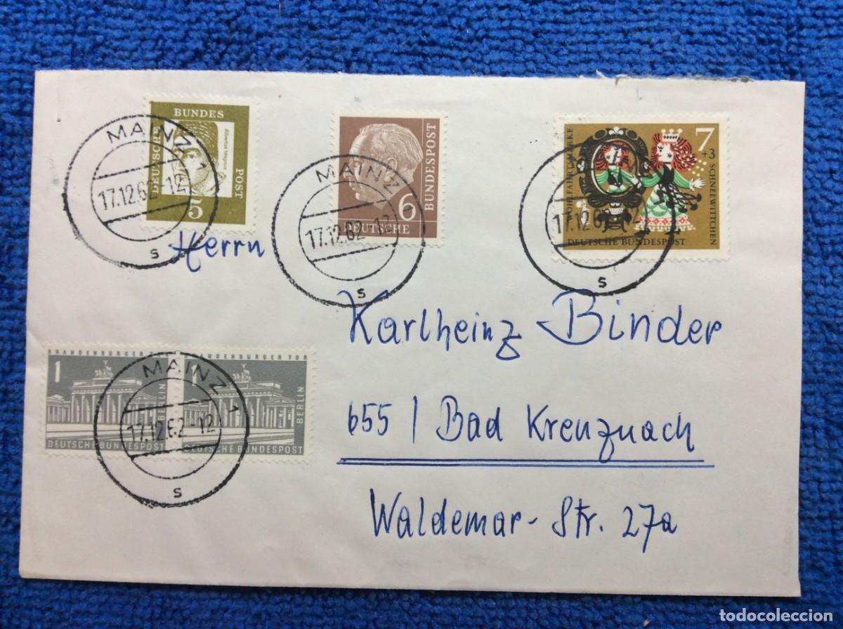 Sellos: ALEMANIA 1962 CARTA CIRCULADA (1DDM15)