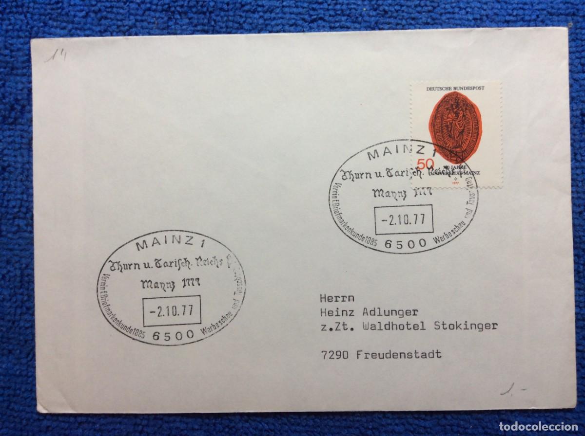 Sellos: ALEMANIA 1977 CARTA CIRCULADA. INTERESANTE MATASELLOS (1DDM31)