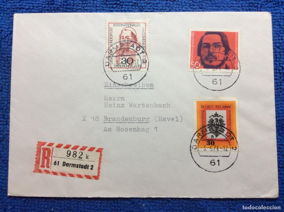 Sellos: ALEMANIA 1971 CARTA CERTIFICADA (1DDM63)