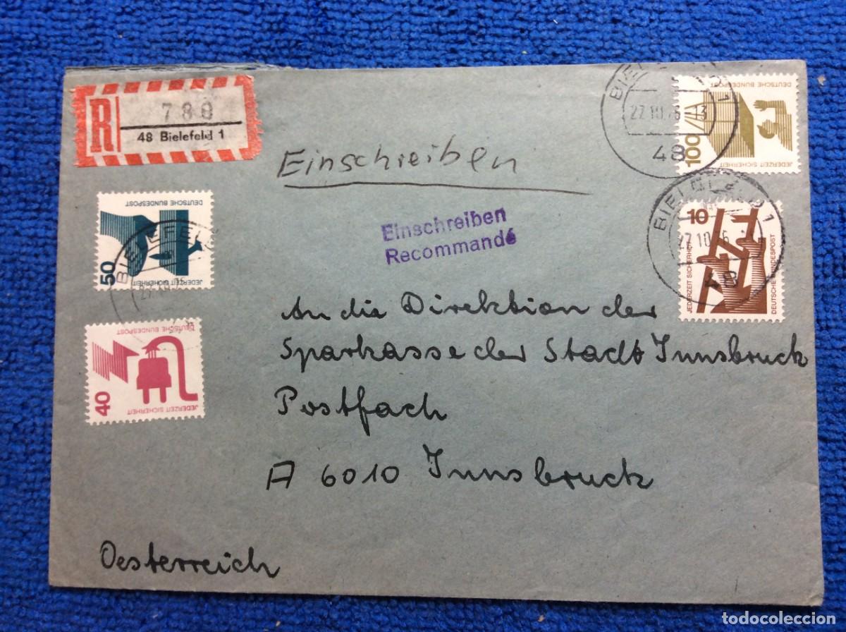 Sellos: ALEMANIA 1976 CARTA CERTIFICADA (1DDM64)