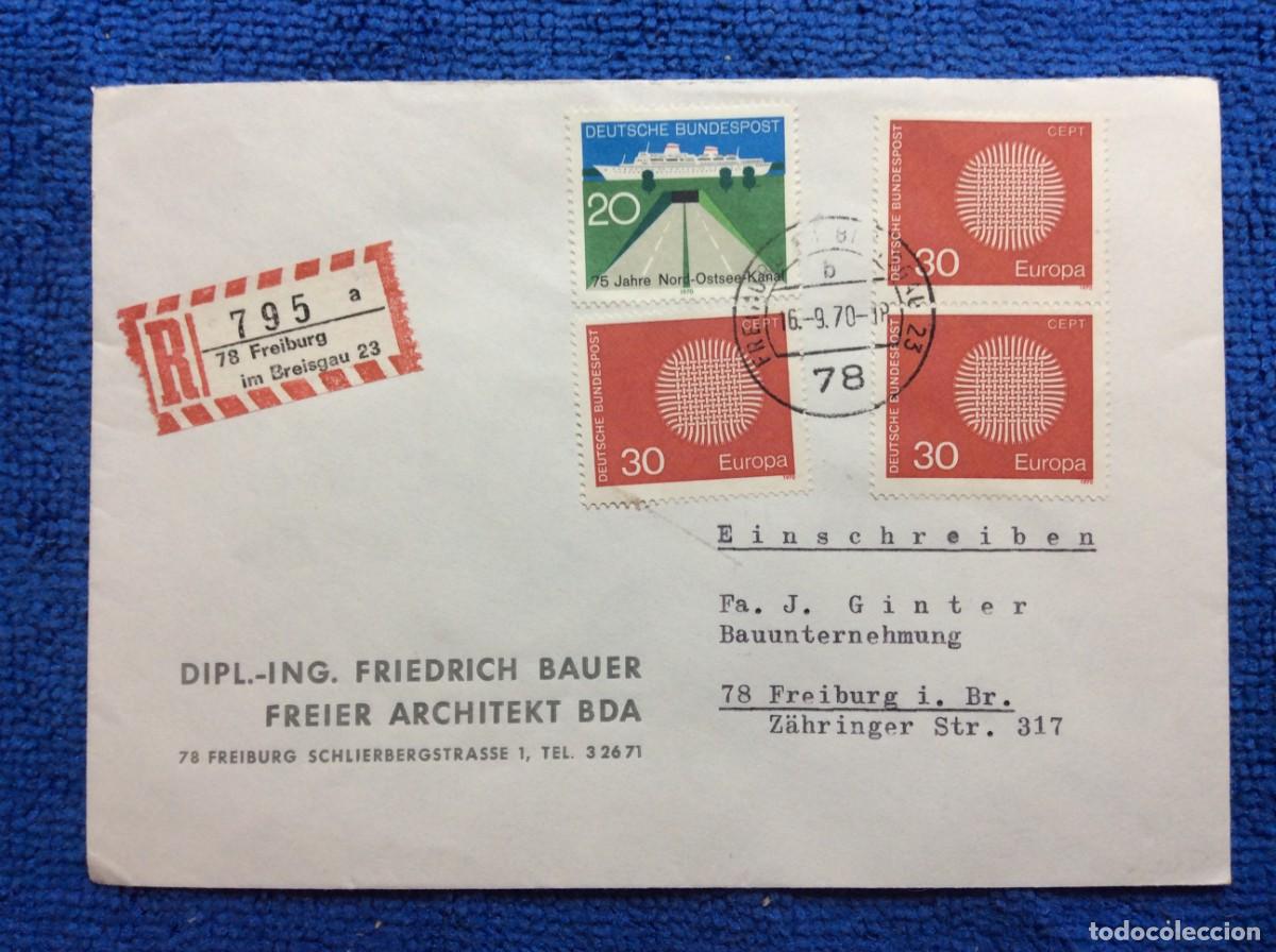 Sellos: ALEMANIA 1970 CARTA CERTIFICADA (1DDM66)