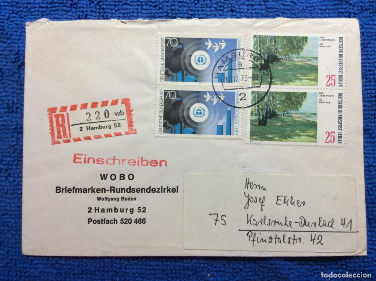 Sellos: ALEMANIA 1973 CARTA CERTIFICADA (1DDM67)