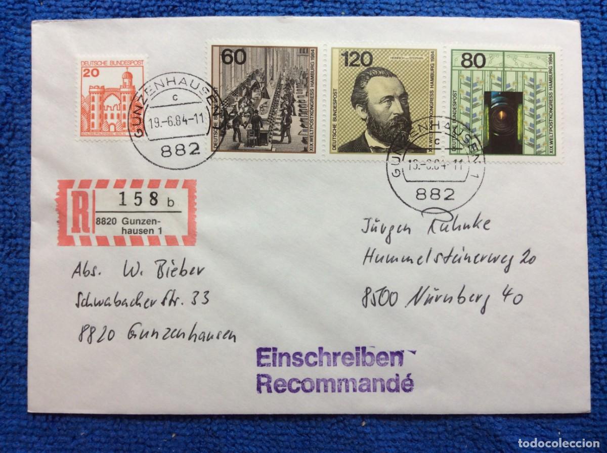 Sellos: ALEMANIA 1984 CARTA CERTIFICADA (1DDM69)