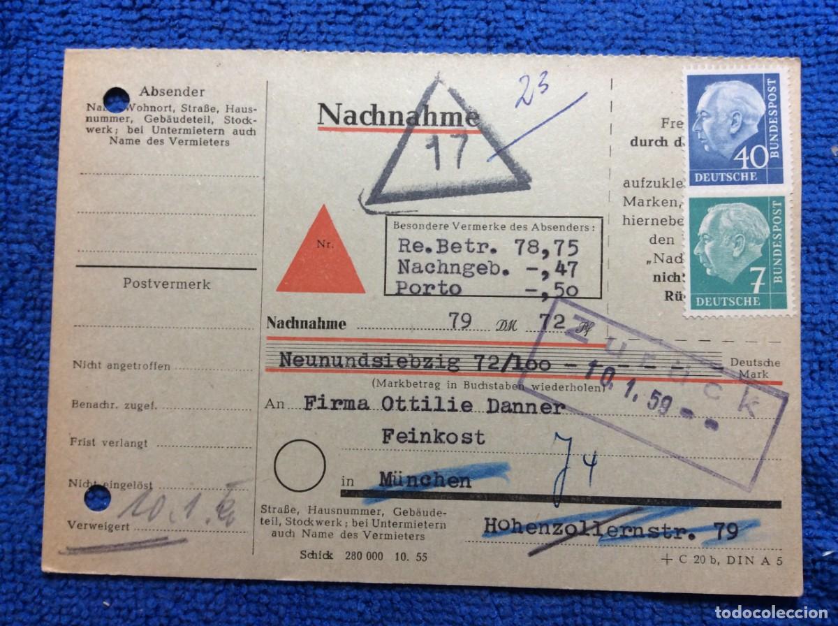 Sellos: ALEMANIA 1959 CONTRAREEMBOLSO (NACHNAHME) (1DDM70)