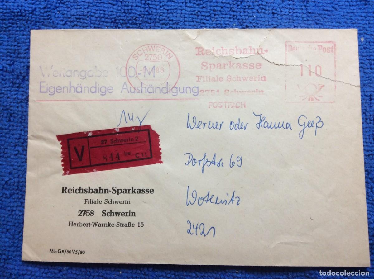Sellos: ALEMANIA 1986 VALOR DECLARADO (WERTBRIEF) (1DDM76)